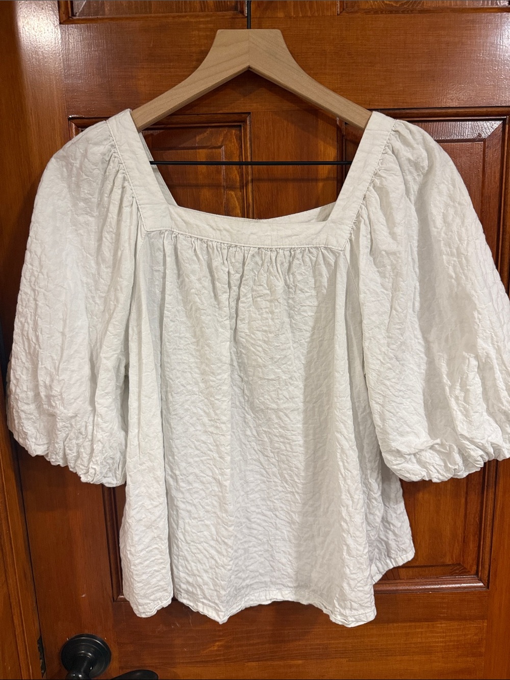 a new day White Square-Neck Puff Sleeve Blouse
